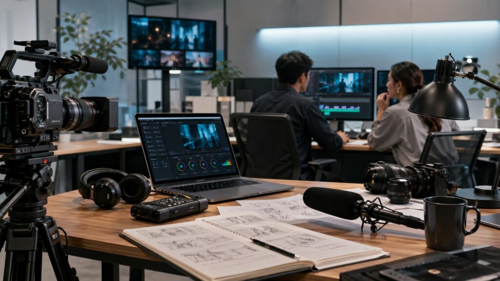 動画制作や配信設備が整ったメディア制作現場