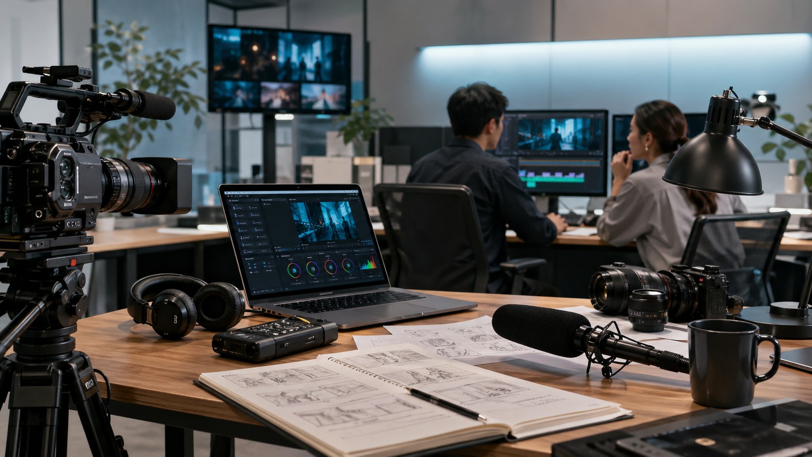 動画制作や配信設備が整ったメディア制作現場