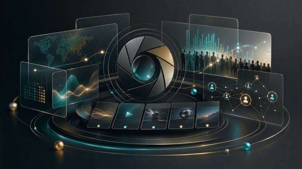 メディア事業の価値を整理するデータとネットワークのビジュアル