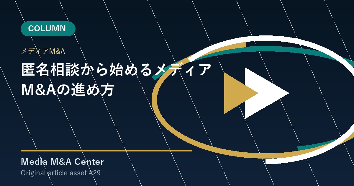 匿名相談から始めるメディアM&Aの進め方 アイキャッチ画像