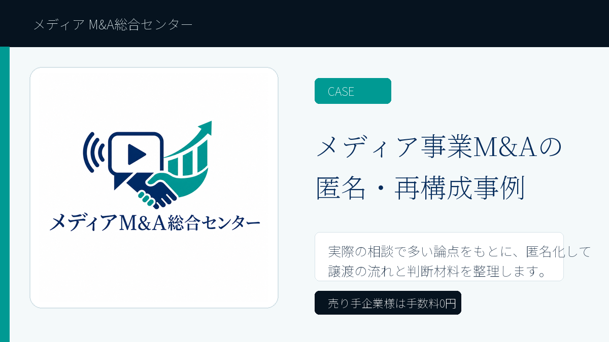 メディアM&A総合センター 添付ロゴ 事例アイキャッチ画像