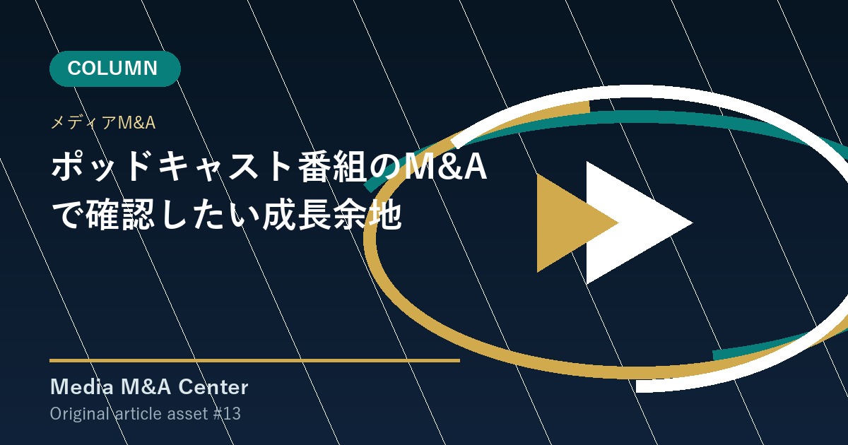 ポッドキャスト番組のM&Aで確認したい成長余地 アイキャッチ画像