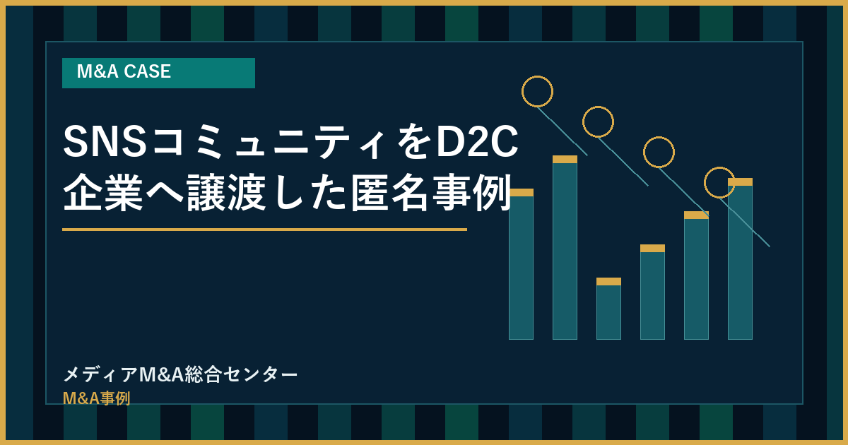 SNSコミュニティをD2C企業へ譲渡した匿名事例のアイキャッチ画像