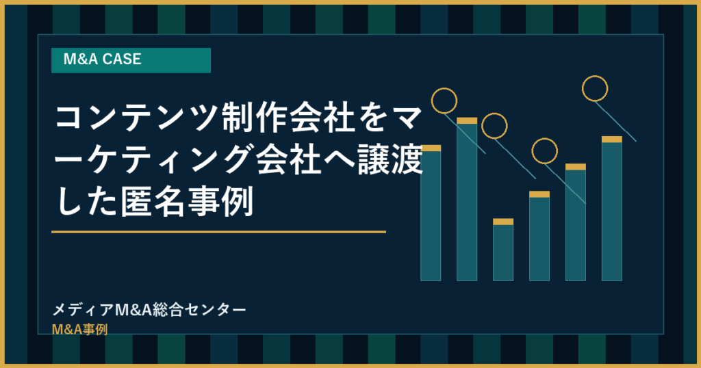 コンテンツ制作会社をマーケティング会社へ譲渡した匿名事例のアイキャッチ画像