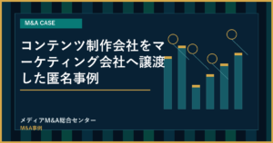 コンテンツ制作会社をマーケティング会社へ譲渡した匿名事例のアイキャッチ画像