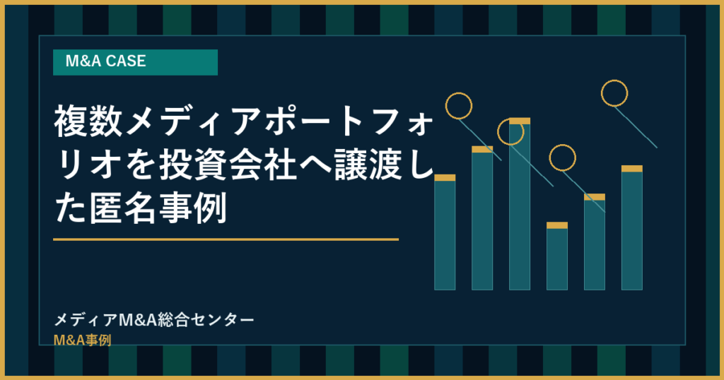 複数メディアポートフォリオを投資会社へ譲渡した匿名事例のアイキャッチ画像