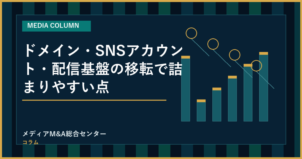ドメイン・SNSアカウント・配信基盤の移転で詰まりやすい点のアイキャッチ画像