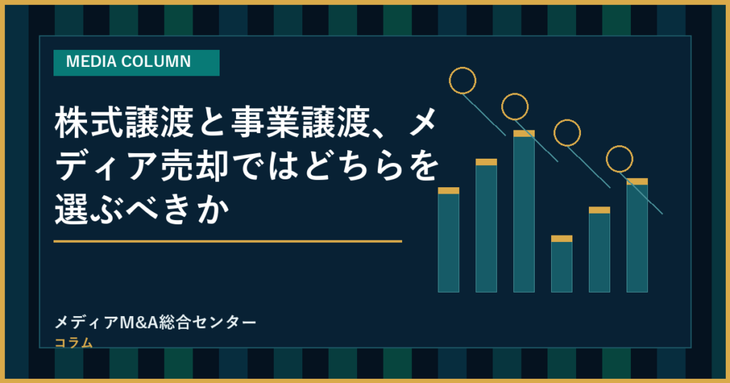 株式譲渡と事業譲渡、メディア売却ではどちらを選ぶべきかのアイキャッチ画像