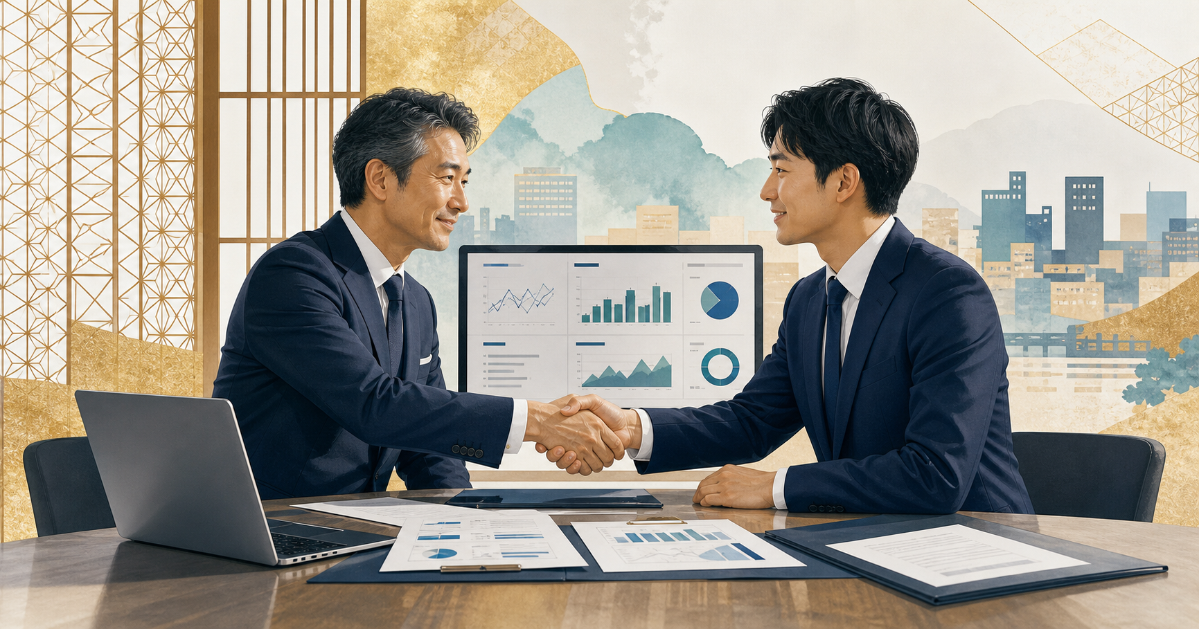 金沢 メディア M&Aの売却・買収・事業承継をイメージした相談風景
