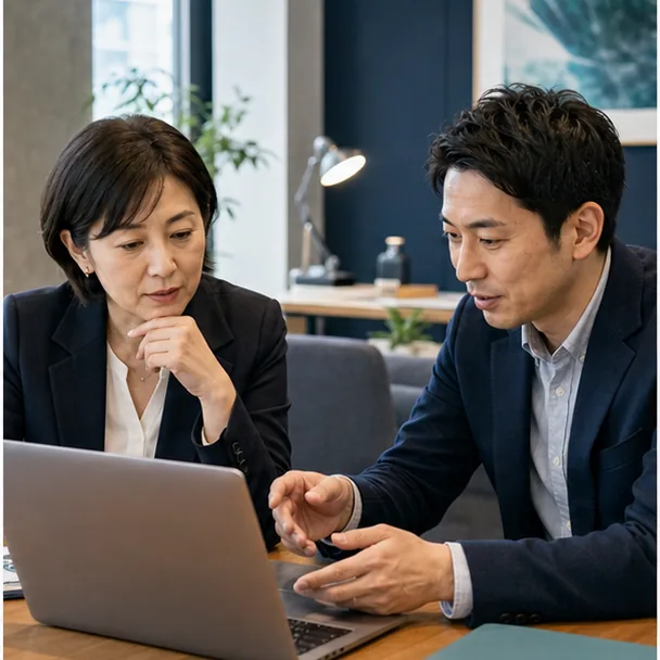 SNS運用会社のM&Aに向けてアカウント権限を確認する担当者