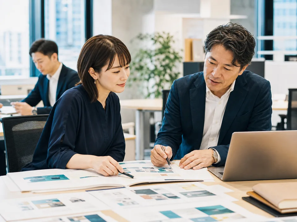 求人メディアのM&Aに向けて求人原稿と編集工程を確認する担当者